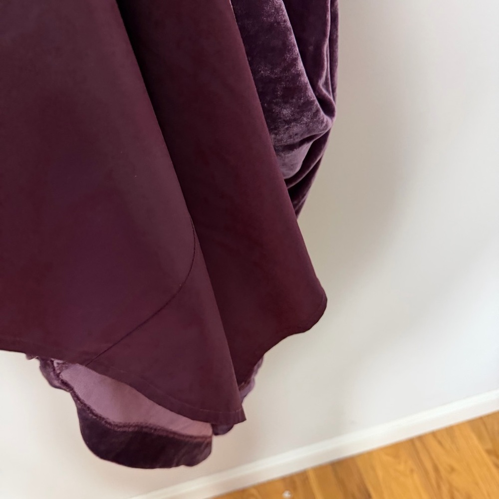 Vintage J.Jill Velvet Aubergine Purple Duster/Dress Silk Size 10 - Picture 6 of 11
